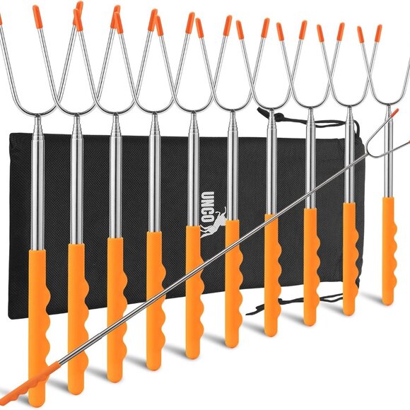 Marshmallow Roasting Sticks - 10 Pack, 45" Extendable Stainless - Picture 1 of 5